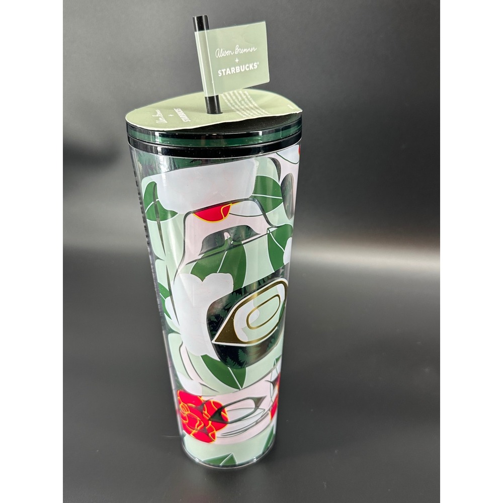 Starbucks + Alison Bremner Winter 2024 Cold Tumbler Cup‎ with Straw 24oz